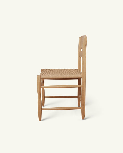 Freda Artful Traditionalist Mid Century Oak Dining Side Chair