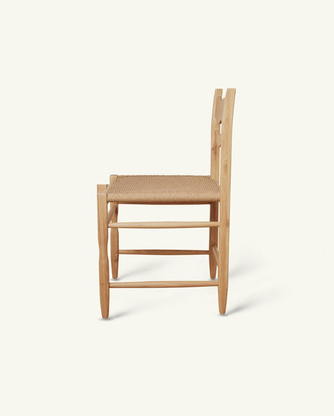 Freda Artful Traditionalist Mid Century Oak Dining Side Chair