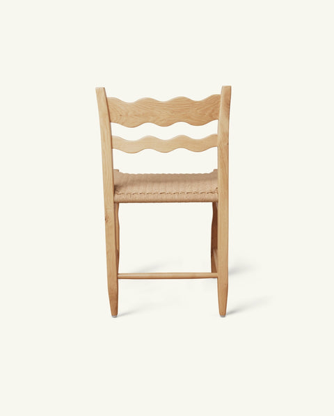 Freda Artful Traditionalist Mid Century Oak Dining Side Chair