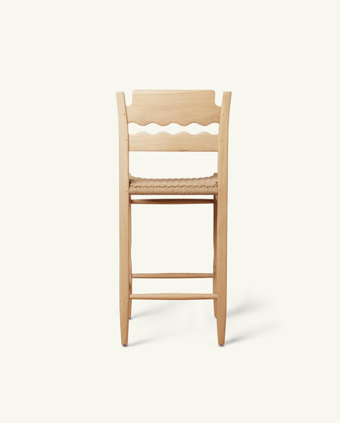 Freda Artful Traditionalist Mid Century Ladder Back Counter Stool