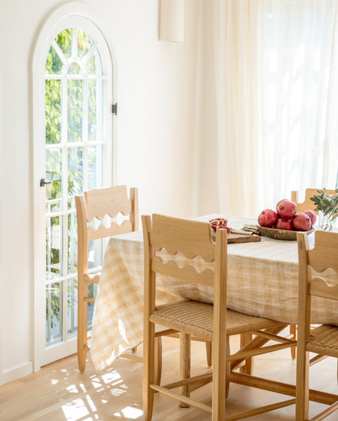 Freda Artful Traditionalist Mid Century Oak Dining Side Chair