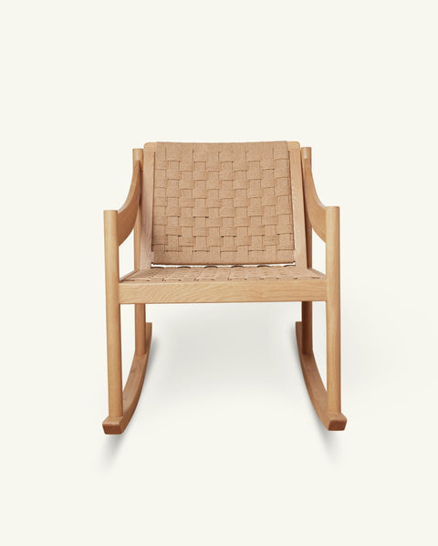 Luisa Scandinavian Timeless Minimalist Slat Back Rocking Chair