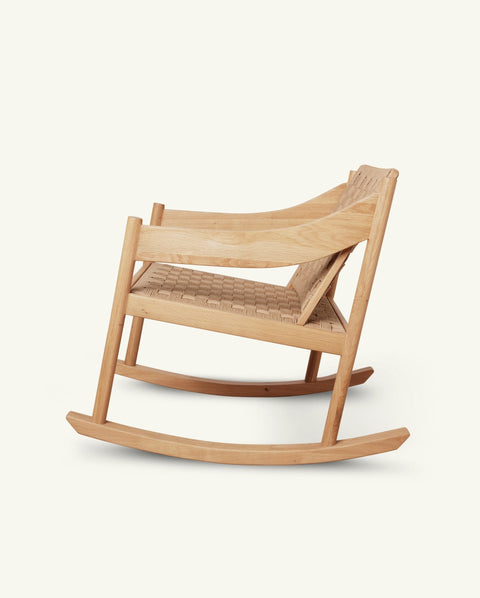 Luisa Scandinavian Timeless Minimalist Slat Back Rocking Chair