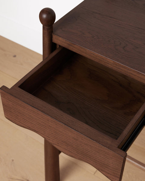 Hati Home Artful Traditionalist Wave Handcrafted Mid Century Console - 43.5 W