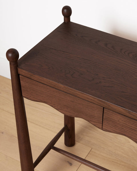 Hati Home Artful Traditionalist Wave Handcrafted Mid Century Console - 43.5 W