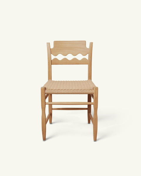 Freda Artful Traditionalist Mid Century Oak Dining Side Chair