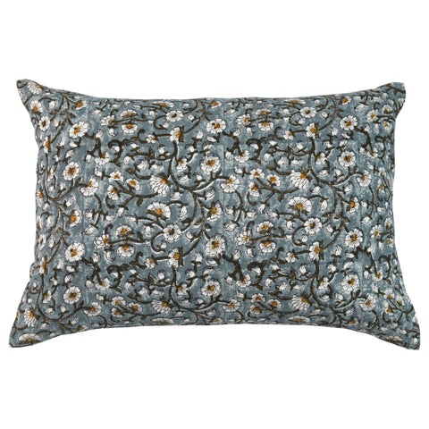 Filling Spaces Artful Traditionalist Bohemian Hand Block Print Lumbar Pillow - 22 x 22 - 14 x 20 - 14 x 40 - 18 x 18 - 20 x 20 - 24 x 24 - 26X 26 - 18 x 40 - 16 x 50