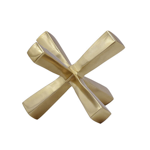 Decorating Essentials Abstract Contemporary Brass Polished Sculpture