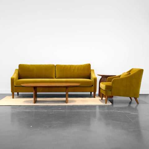 LH Imports Domingo Timeless Minimalist Modern Curved Coffee Table