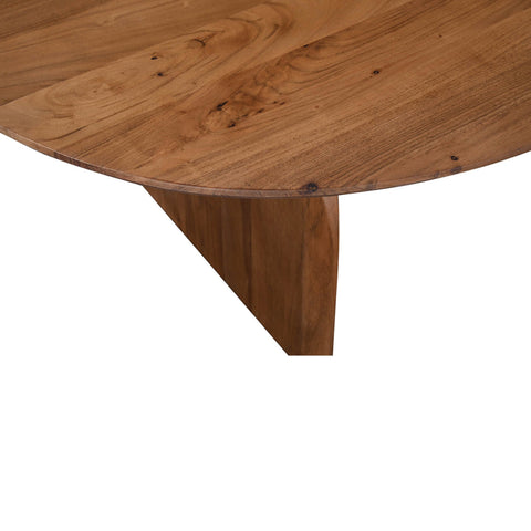 LH Imports Domingo Timeless Minimalist Modern Curved Coffee Table