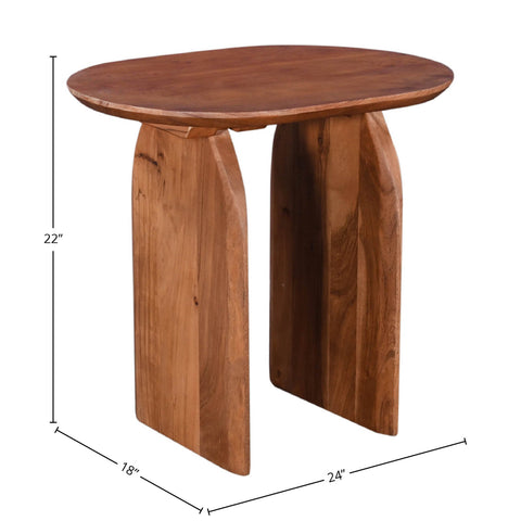 LH Imports Domingo Organic Modern Curved Center Table