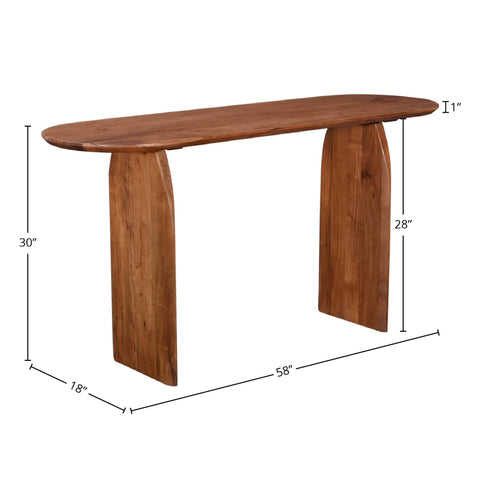 Domingo Timeless Minimalist Curved Entryway Console