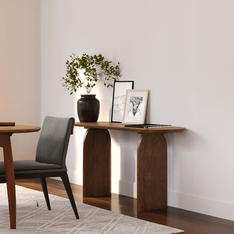 Domingo Timeless Minimalist Curved Entryway Console