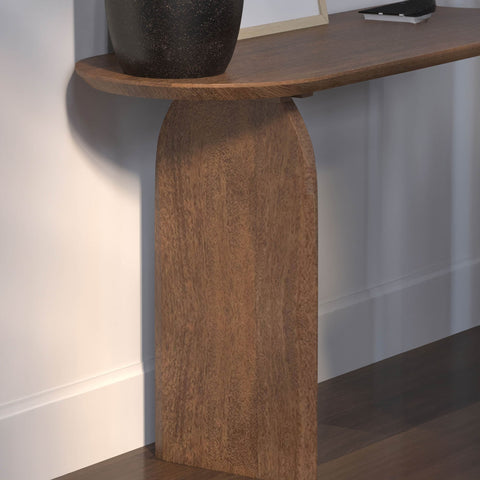 Domingo Timeless Minimalist Curved Entryway Console