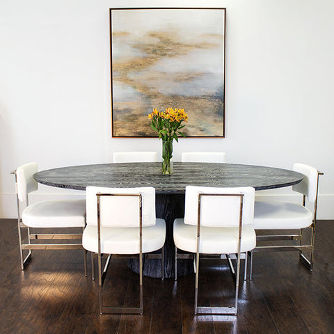 Worlds Away Timeless Minimalist Tulip Dining Table