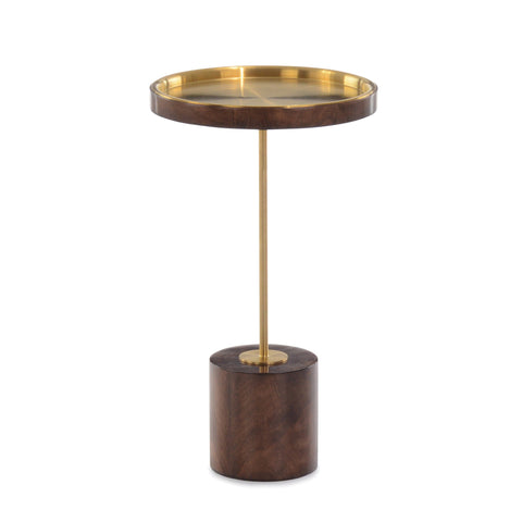 John-Richard Modern Round Drum Drink Table Accent Table