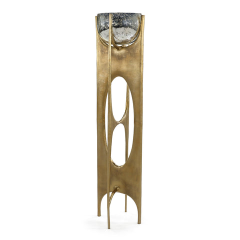 Decorating Essentials Asymmetrical Modern Glass Pedestal Stand