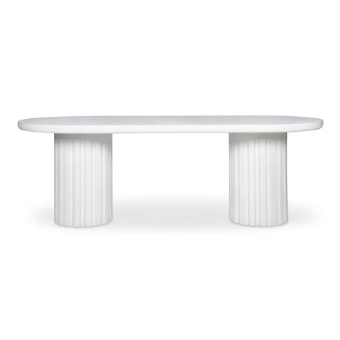 Eris Tulip Dining Table with Fluted Details Modern Dining