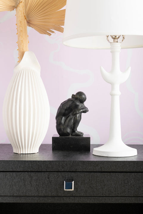 Decorating Essentials Modern Textured Metal Statue