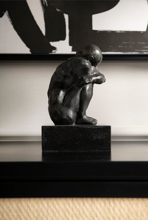 Decorating Essentials Modern Textured Metal Statue