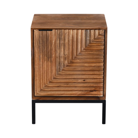 LH Imports Nikita Timeless Minimalist Fluted Contemporary Nightstand