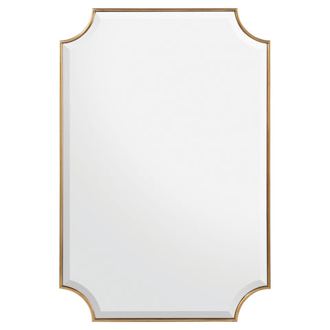 Contemporary Wood Accent Rectangle Mirror for Entryway Wall
