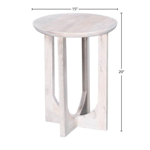 LH Imports Sasha Minimalist Scandinavian Round Accent Table