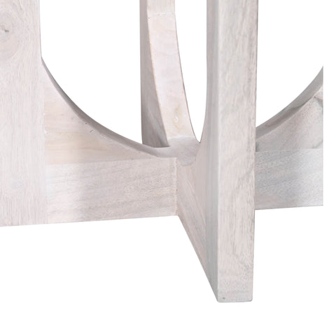 LH Imports Sasha Minimalist Scandinavian Round Accent Table