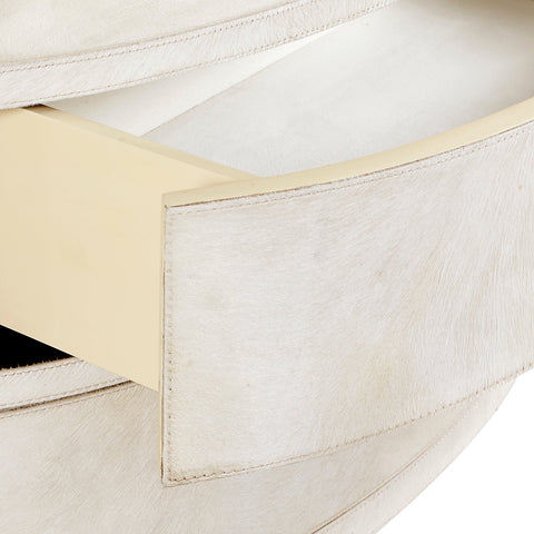 Villa & House Julius Gilded Drum Nightstand in Quiet Luxury Style