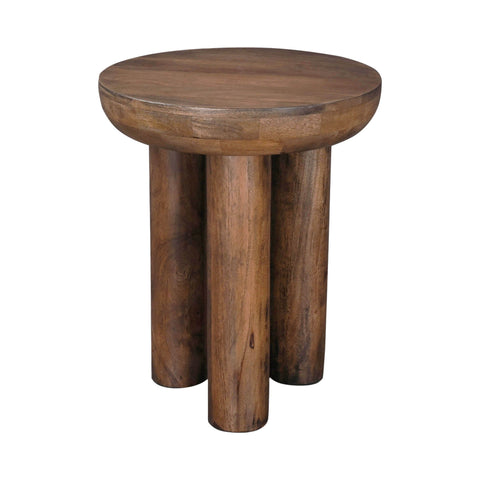 LH Imports Wilder Contemporary Round Center Table with Block Frame - 20 W