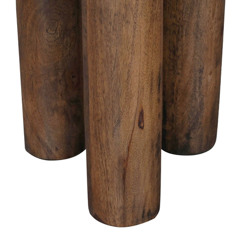 LH Imports Wilder Contemporary Round Center Table with Block Frame - 20 W