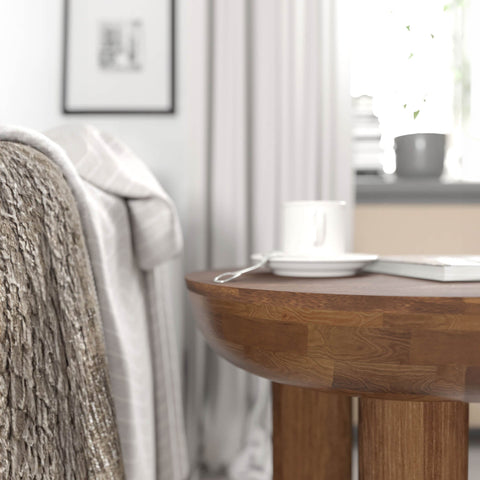 LH Imports Wilder Contemporary Round Center Table with Block Frame - 20 W