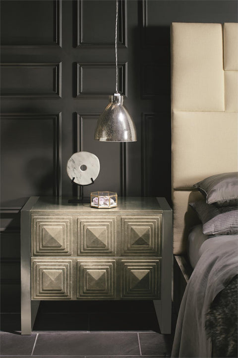 Bernhardt Modern Mosaic Upholstered Headboard Panel in Tan - Low Profile - Queen - King