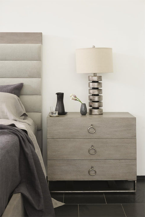 Bernhardt Modern Linea Low Profile Upholstered Panel Bed - Queen - Cal King - King - Queen