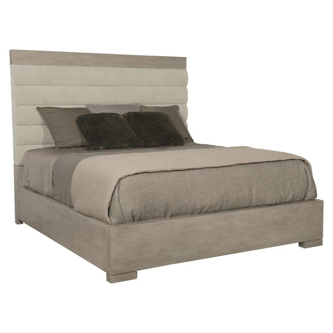 Bernhardt Modern Linea Low Profile Upholstered Panel Bed - Queen - Cal King - King - Queen