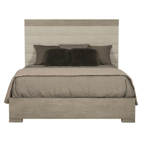 Bernhardt Modern Linea Low Profile Upholstered Panel Bed - Queen - Cal King - King - Queen