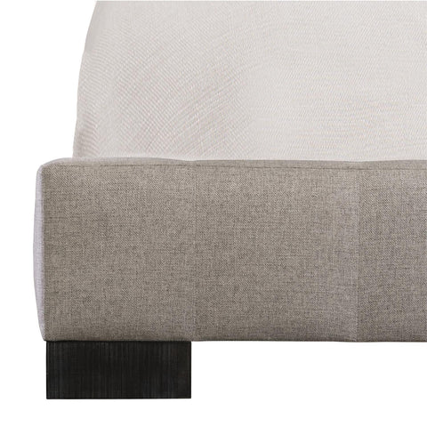 Bernhardt Modern LaSalle Upholstered Panel Bed with Tufted Headboard - Low Profile - Cal King - King