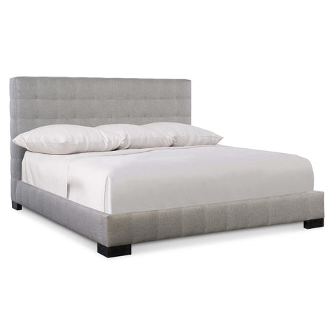 Bernhardt Modern LaSalle Upholstered Panel Bed with Tufted Headboard - Low Profile - Cal King - King