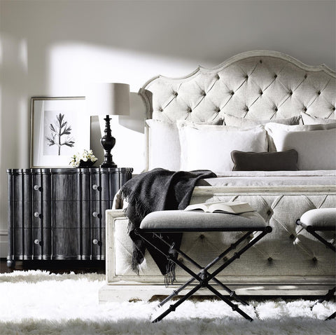 Bernhardt Elegant Mirabelle Arch Upholstered Panel with Button Tufting - Bed - Cal King - King - Queen