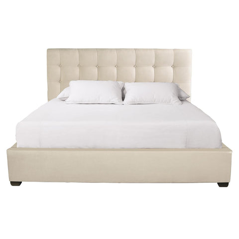 Bernhardt Elegant Avery Low Profile Platform Bed with Tufted Headboard - Queen - Cal King - King