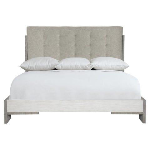 Bernhardt Farmhouse Low Profile Upholstered Panel Bed - Queen - Cal King - Queen - King