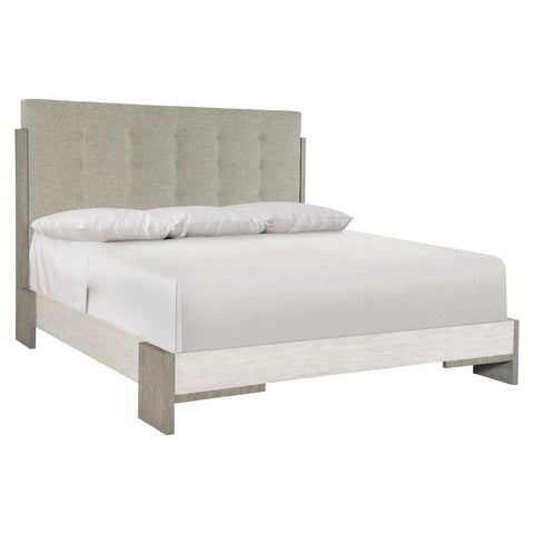 Bernhardt Farmhouse Low Profile Upholstered Panel Bed - Queen - Cal King - Queen - King