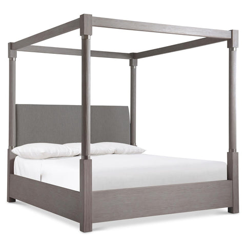 Bernhardt Modern Trianon Upholstered Canopy with Headboard - Bed - Cal King - Queen - King