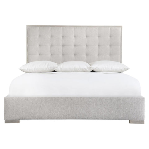 Bernhardt Modern Cornelia Upholstered Panel Bed with Buttonless Tufting - Queen - Cal King - Queen