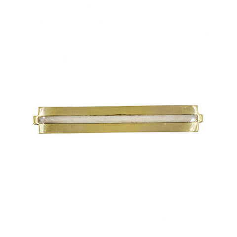Modern Polished Brass Inlay Rectangle Drawer Pull