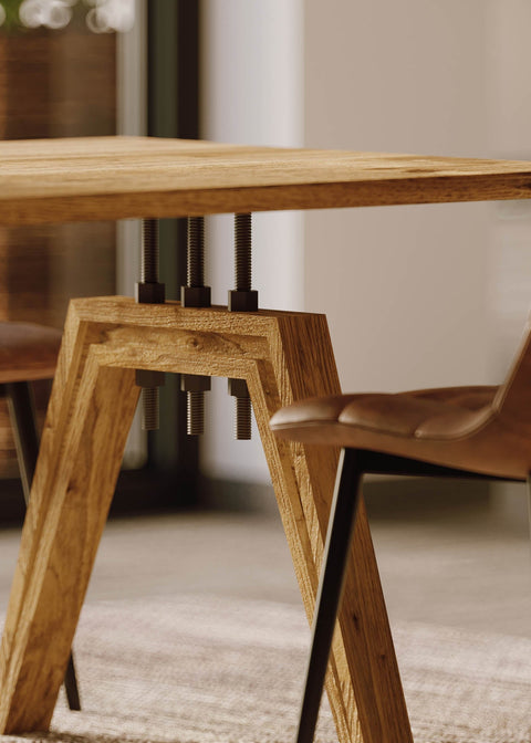 LH Imports Landmark Timeless Minimalist Industrial Dining Table