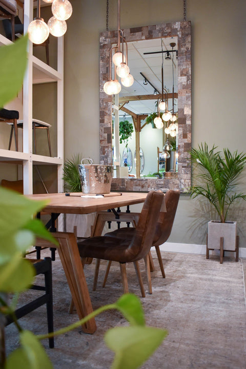 LH Imports Landmark Timeless Minimalist Industrial Dining Table