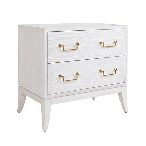 Worlds Away Kenna Modern Rectangle Nightstand with Storage