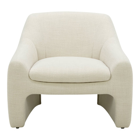 Kenzie Dune Modern Club Accent Chair with Padded Seat