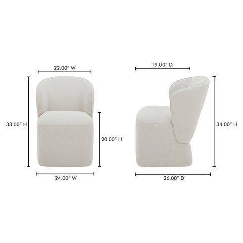Larson Timeless Minimalist Upholstered Dining Side Chair